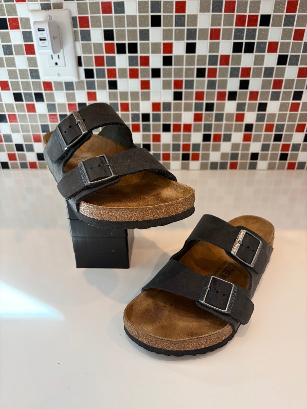Birkenstock Arizona Black Nubuck Leather - 40 EU (9-9.5 US)